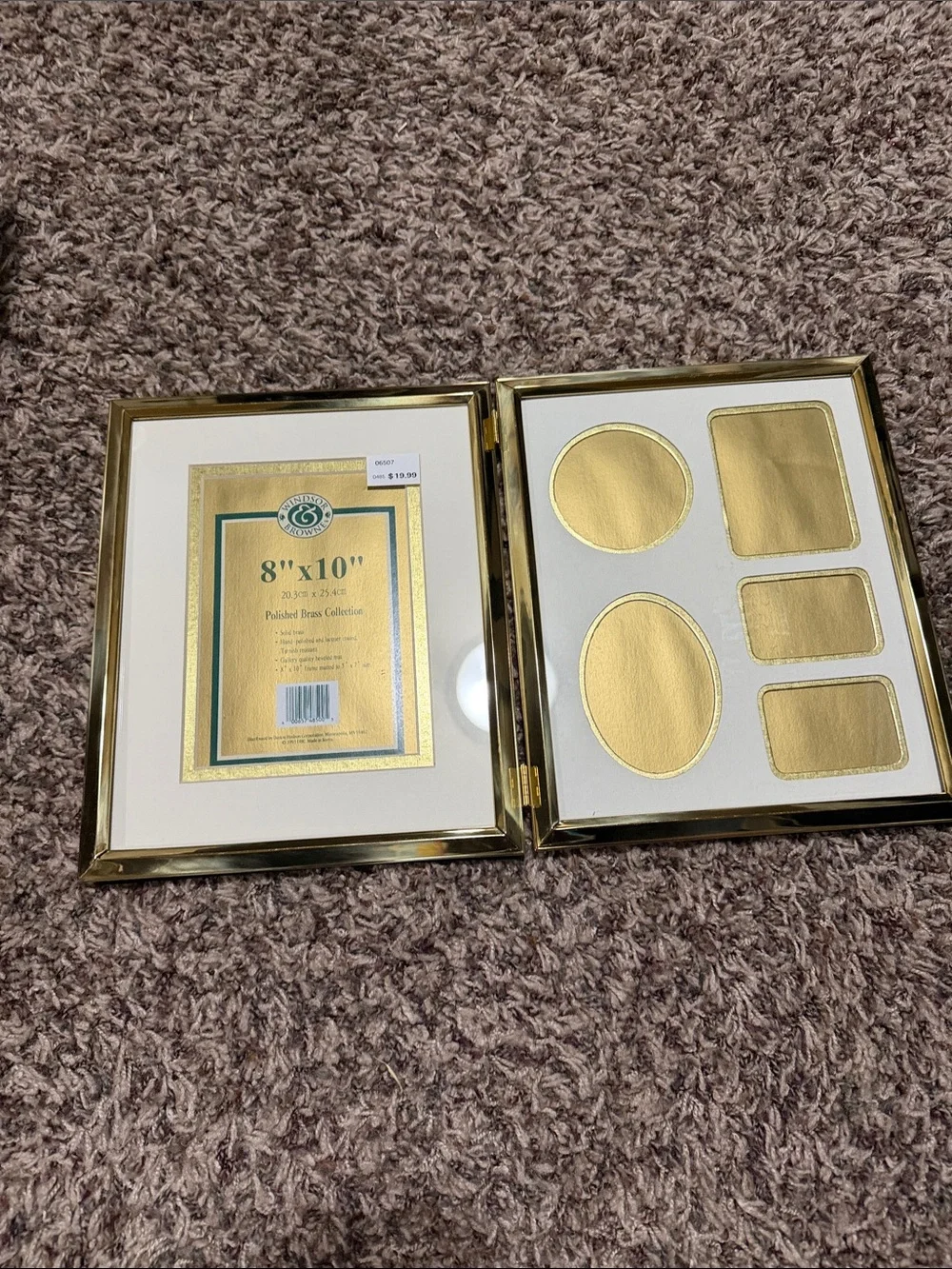 Vintage NEW Windsor Polished Brass Multi-Opening Frame - Gold